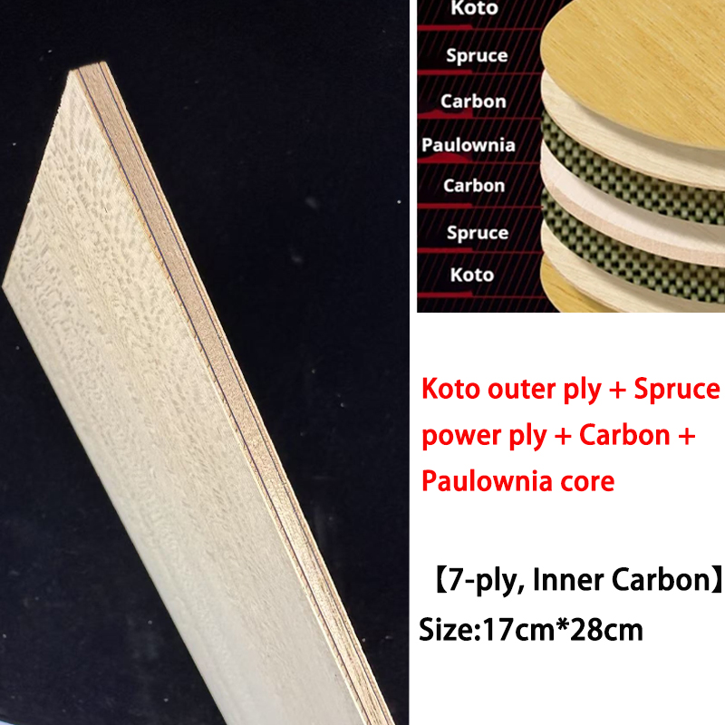 Table Tennis Equipment - Koto DIY Tafeltennis Blade Hout 7ply