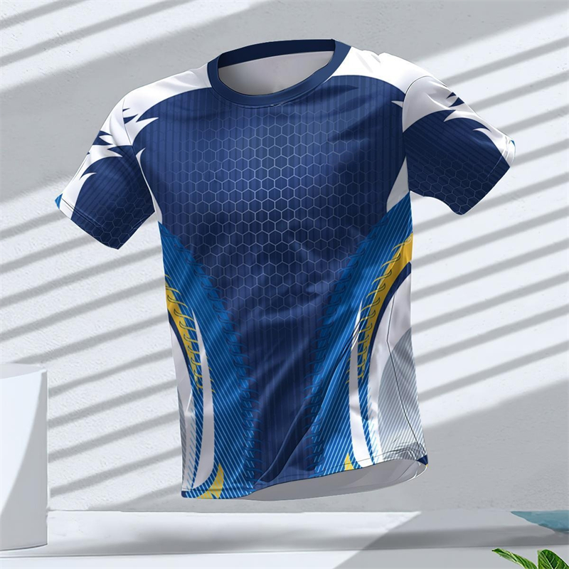 Table Tennis Graphics - Geometrische grafische 3D-geprinte sport-T-shirts Zomer Casual