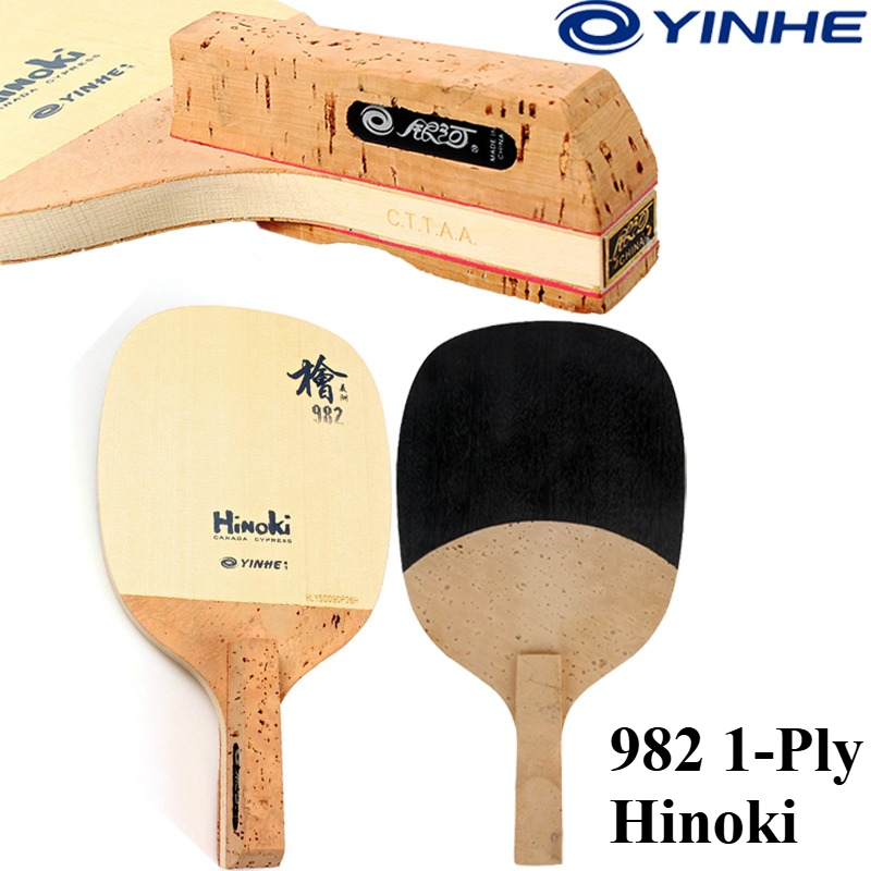 Table Tennis In Japanese - YINHE 982 1-laags massief Hinoki tafeltennisbat,