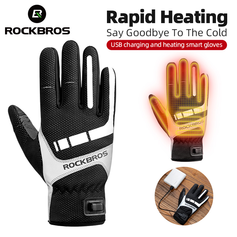 Table Tennis News - ROCKBROS Verwarmde winterhandschoen Fietshandschoenen USB Elektrisch