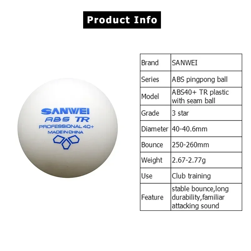 SANWEI-ABS TR 3-sterren tafelt - Table Tennis Livescore recensie en prijs