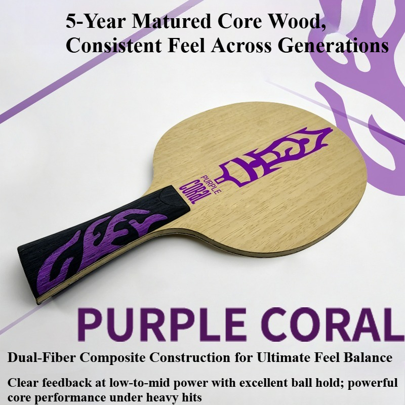 Meteor Purple Coral Tafeltenni - Table Tennis Racket recensie en prijs