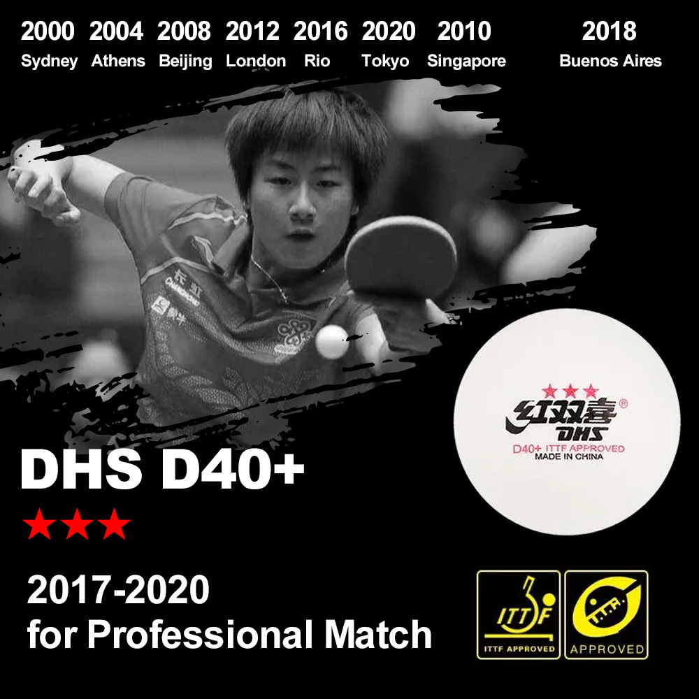 DHS D40+ DJ40+ Pingpongballen  - Table Tennis Livescore recensie en prijs